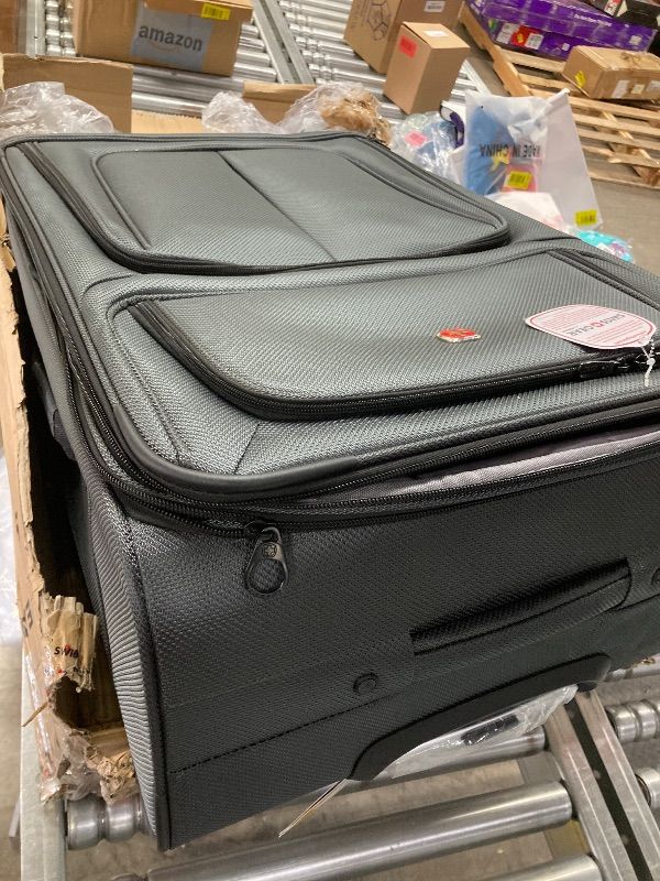 Photo 1 of ***ONE SUITCASE ONLY -MISSING 2 SELLING AS IS *** SWISSGEAR Sion Softside Expandable Spinner Luggage Durable Lightweight Travel Suitcase, Dark Grey, 1-Piece Set (29)