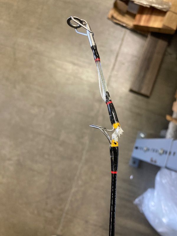 Photo 1 of ***DAMAGED -BROKEN TIP -SELLING AS IS *** Ugly Stik Bigwater Conventional Fishing Rod, Black/Red/Yellow, 7' - Medium Light - 12-20lb - 1pc