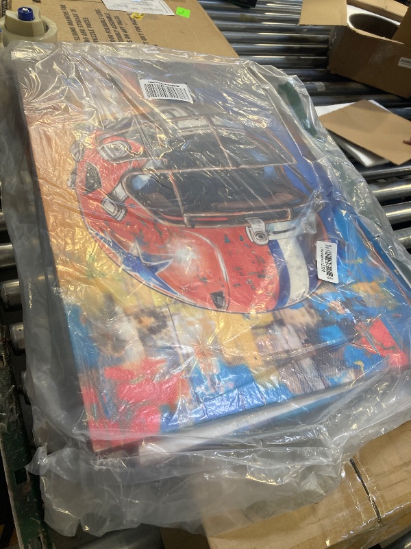 Photo 1 of 3pcs American Football Canvas Wall Art Cool Graffiti Rugby Wall Decor Pictures Teen Sports Enthusiasts Posters Prints Paintings for Boys Room Teen Kids Playroom Room Decoration Prepare To Hang