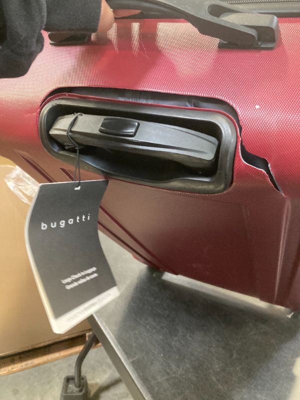 Photo 1 of **MAJOR DAMAGE, SEE PHOTOS** Bugatti Prague 2-Piece Hardside Luggage Set with ABS/Polycarbonate, 8-Wheel Spinner, Telescopic Handle