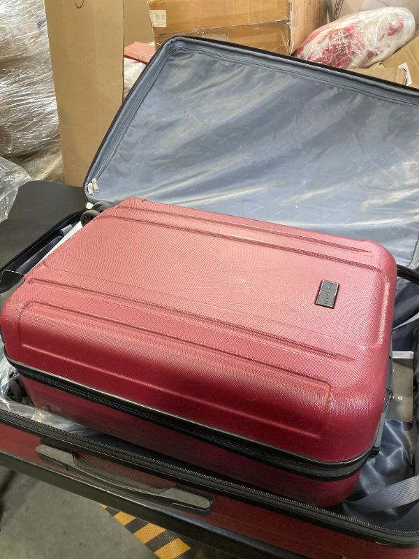 Photo 1 of **MAJOR DAMAGE, SEE PHOTOS** Bugatti Prague 2-Piece Hardside Luggage Set with ABS/Polycarbonate, 8-Wheel Spinner, Telescopic Handle