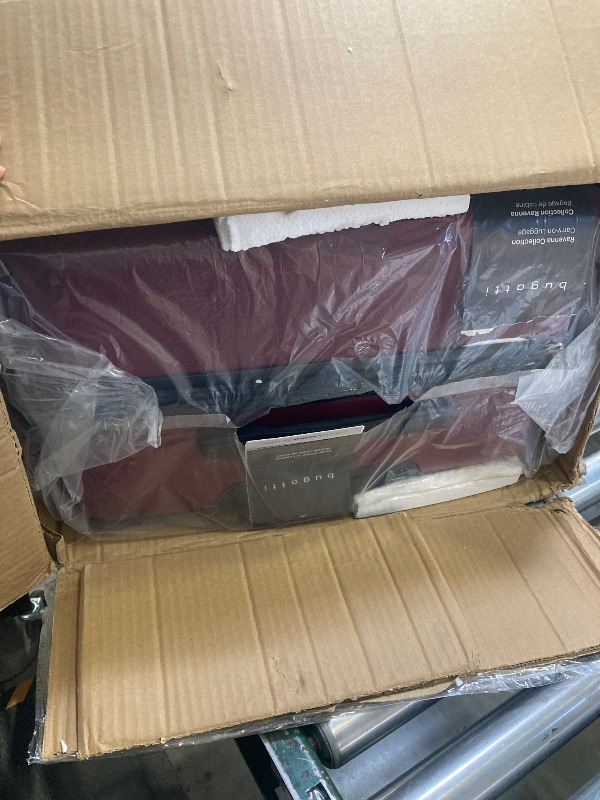 Photo 1 of **MAJOR DAMAGE, SEE PHOTOS** Bugatti Prague 2-Piece Hardside Luggage Set with ABS/Polycarbonate, 8-Wheel Spinner, Telescopic Handle