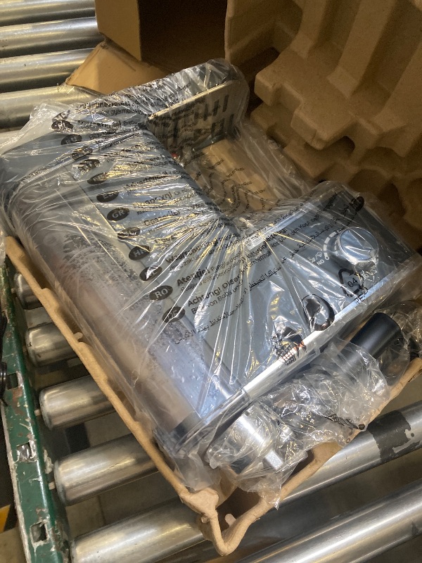 Photo 1 of CHULUX Slim Espresso Machine with Milk Frother, 20 Bar Professional Italian Pump Espresso Coffee Machine for Home Cappuccino & Latte Maker, Stainless Steel, Navy