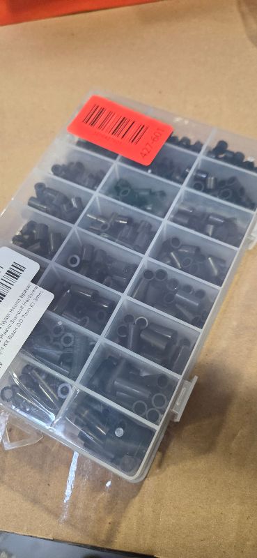 Photo 1 of 795Pcs Nylon Round Spacer Non-Thread Plastic Standoff Assortment Kit Black Nylon Spacer Washers for Protect Accessories On Circuit Boards Od 7mm Id 3/4/5mm Length 4/5/ 6/8/ 10/15/18/20/ 25mm