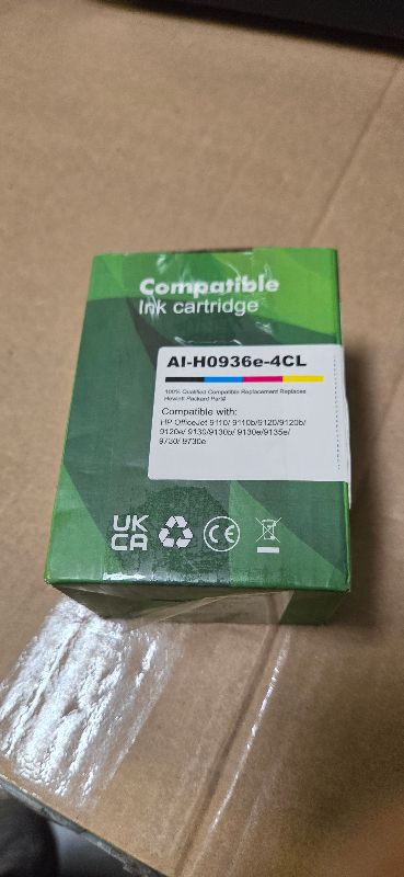 Photo 1 of 936XL (936e) Ink Cartridges Combo Pack Replacement for HP 936 e  for OfficeJet 9122e Pro 9125e 9130e 9135e 9120e 9128e 9110b 9110e 9120b 9128 9130 9130b 9135 for HP936 Black Cyan Magenta Yellow