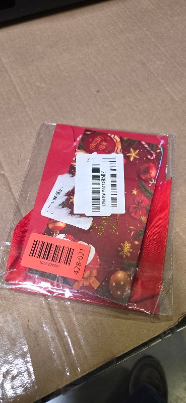 View 2 of 1Pcs Christmas Cash Gift Envelopes, Christmas Money Holders for Cash, Surprise Money Envelopes, Xmas Gift For Men Women Girls Boys