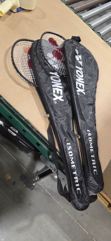 Photo 1 of *DAMAGED** Yonex GR 303 Combo Badminton Racquet with Full Cover, Set of 2 (Black)