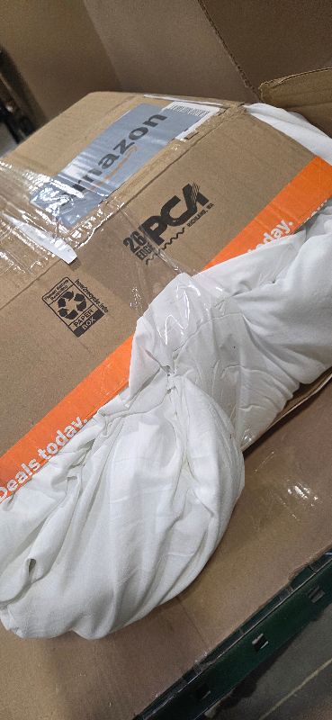 Photo 1 of Bedsure Queen Comforter Set, White Soft Prewashed Bedding for All Seasons, 3 Pieces GentleSoft™ Bed Set, 1 Lightweight Comforter (90"x90") and 2 Pillowcases (20"x26")