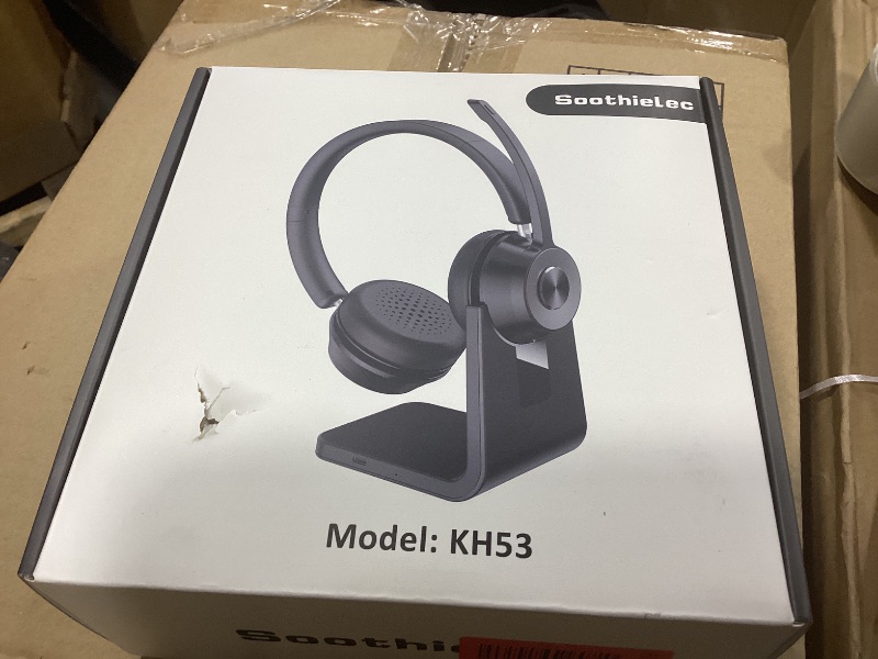 Photo 1 of (Upgraded Version) Wireless Headset, Bluetooth Headset with Noise Cancelling Microphone, Best Headphones with Mic Mute & USB Dongle for PC/Computer/Laptop/Cell Phones/Remote Work/Call Center