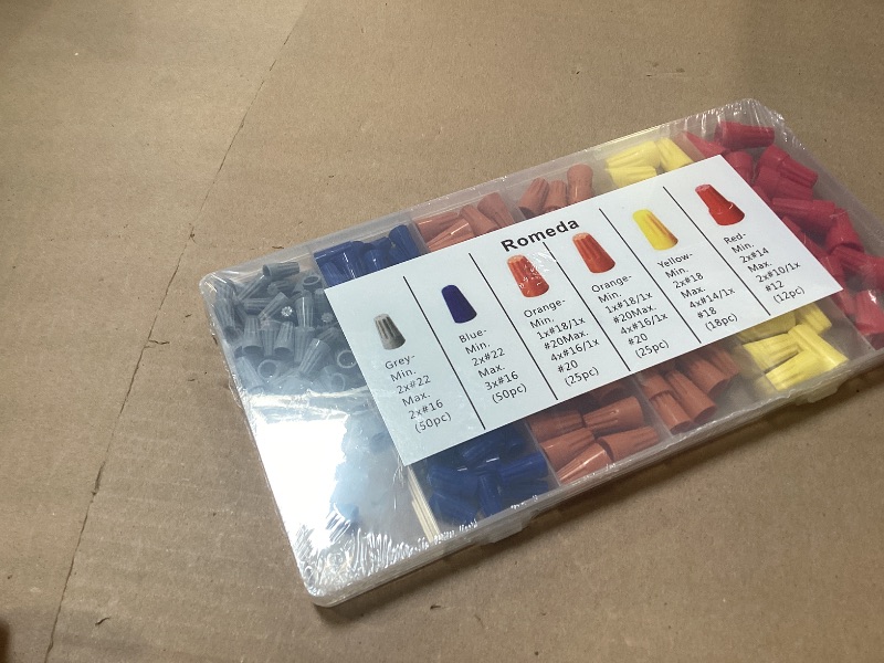 Photo 1 of 180 PCS Wire Connectors, Insulating Insert Twist Electrical Wire Connectors with Spring, Portable Wire Caps for Quick Connection, Colorful Wire Caps Electrical