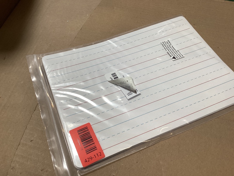 Photo 1 of Artreeiger 8 Pcs Small White Board Sheets Dry Erase Board with Lines, 9" x12” Double Sided Mini Whiteboard Sheets, White Boards for Classroom Teachers Homeschool Office Supplies