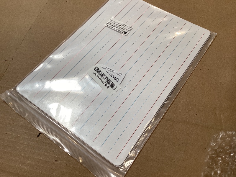 Photo 1 of Artreeiger 8 Pcs Small White Board Sheets Dry Erase Board with Lines, 9" x12” Double Sided Mini Whiteboard Sheets, White Boards for Classroom Teachers Homeschool Office Supplies