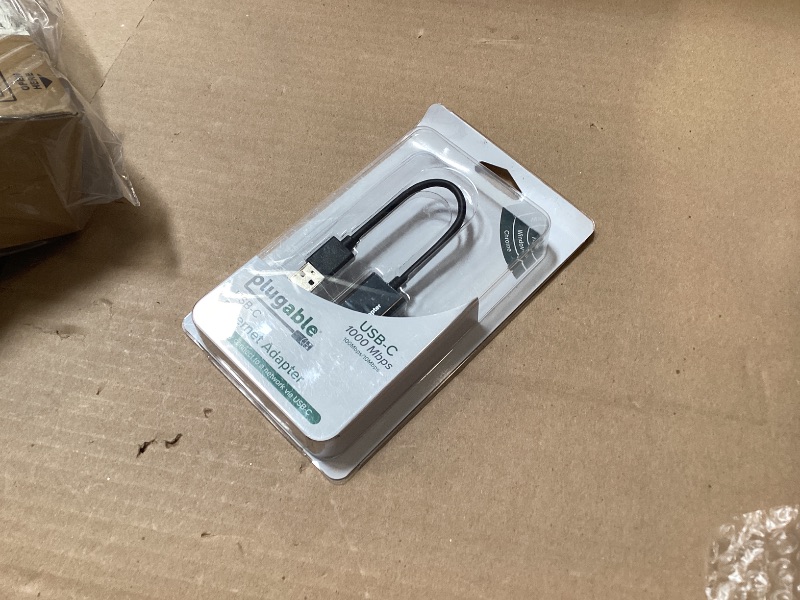 Photo 1 of Plugable USB to Ethernet Adapter, USB 3.0 to Gigabit Ethernet, Compatible with Windows 11, 10, 8.1, 7, XP, macOS, Linux, Chrome OS