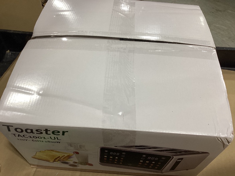 Photo 1 of 4 Slice Touch Screen Toaster with LCD Display Stainless Steel Digital Toasters 6 Bread Types& 6 Shade Settings Smart Extra Wide Slots Toaster With Bagel Cancel Defrost Reheat Functions