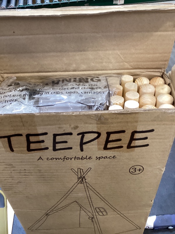 Photo 1 of Wilhunter 2 Pack Teepee Tent for Kids with Inflatable Airbed, Light, Indoor Toddler Sleepover Tents Children Room Tents for Slumber Party, Outdoor Kids Play Tent Play House for Girls & Boys