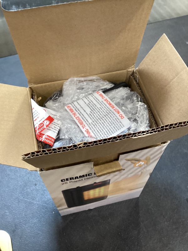 Photo 1 of 1500W Space Heaters for Indoor Use, Portable PTC Ceramic Space Heater, Small Space Heater with Thermostat, Three Modes, Overheat and Tip-Over Protection for Office Home