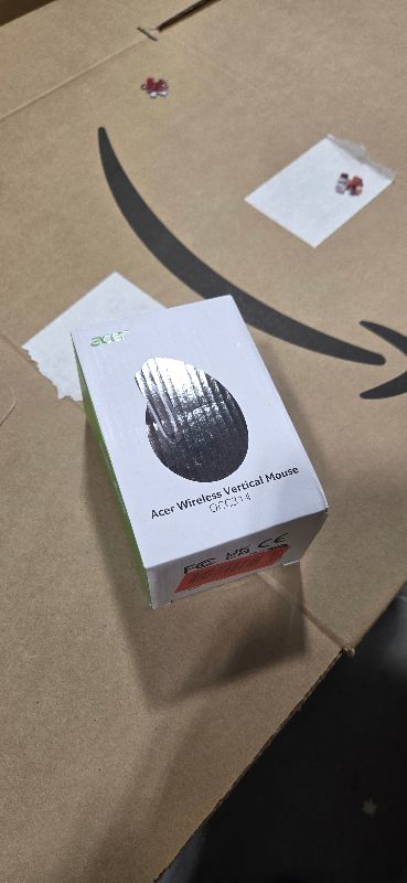 Photo 1 of acer Ergonomic Mouse Wireless, Vertical Computer Mouse for Office, Ergo Mice Rechargeable for Medium to Large Sized Hands, 2.4GHz USB Receiver, 800/1200/1600 DPI, 6 Buttons for Laptop, PC and Desktop