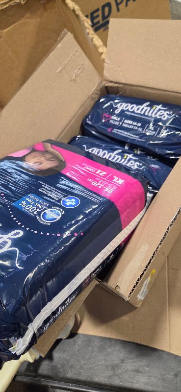 Photo 1 of Goodnites Girls' Nighttime Bedwetting Underwear, Size Extra Large (95-120 lbs), 63 Ct (3 Packs of 21), Packaging May Vary