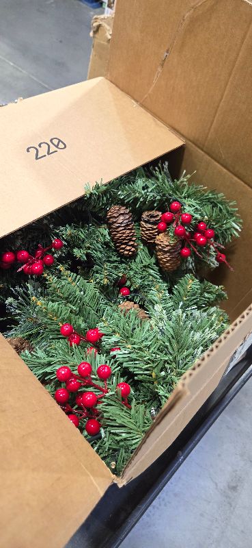 Photo 1 of HomeKaren Solar Christmas Tree 30 inch Prelit 2 Set Pathway Porch Christmas Trees Pre-Light LED Battery Operated Outdoor Xmas Decor for Entrance Driveway, Yard, Garden
