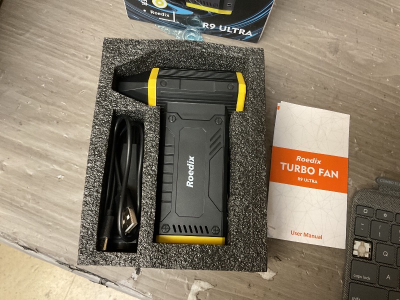 Photo 1 of Compressed Air Duster, 210000RPM 8-Gear Adjustable Electric Air Duster with LED Display, 10,000mAh Rechargeable Air Blower for Keyboard, PC, Car and Home Cleaning, Jet Dry Blower Replace Canned Air