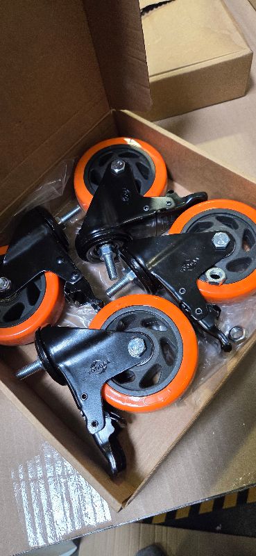 Photo 1 of 4inch stem caster wheels with brake