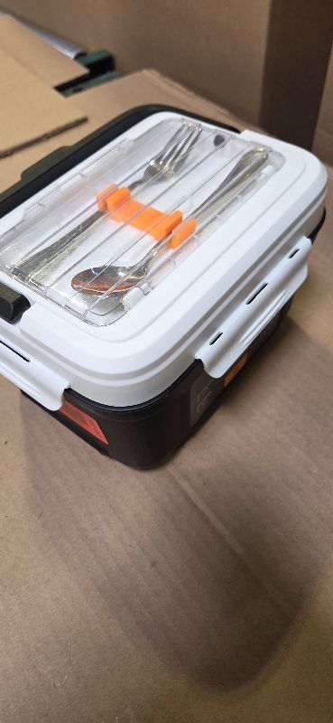 Photo 1 of Advanced Cordless Electric Heated Lunch Box, 5.7-Cup Portable Rechargeable Food Warmer with 220? 5-Side Heating, Smart Scheduled Heating & Keep Warm, Includes Insulated Bag, Design for Outdoor Work