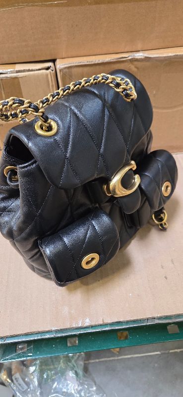 Photo 1 of COACH, Womens, Quilted Tabby Backpack, Black, One Size