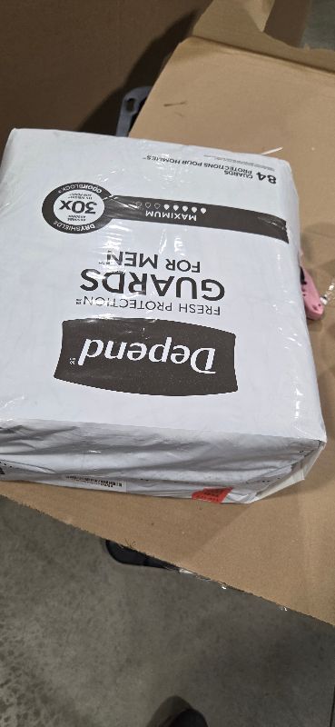 Photo 1 of Depend Guards Incontinence Pads for Men, Maximum Absorbency, 84