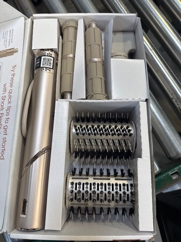 Photo 1 of Shark FlexStyle Air Styling & Drying System, Powerful Hair Dryer Brush & Multi-Styler with Auto-Wrap Curlers, Paddle Brush, Oval Brush, Concentrator Attachment, Stone, HD430