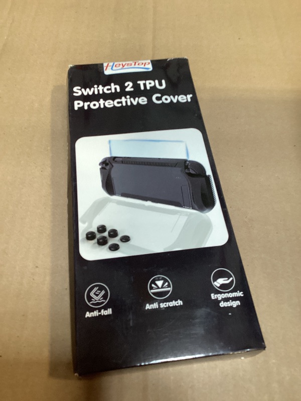 Photo 1 of HEYSTOP Switch 2 Case Compatible with Nintendo Switch 2 Case Cover, Switch 2 Protective TPU Cover with Screen Protector and 6 Thumb Grips,HD Tempered Glass,Shock-Absorbing&Scratch-Resistant