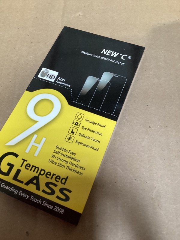 Photo 1 of NEW'C 4 Pack, 2 Pack for iPhone 14 Screen Protector (6.1 inch) + 2 Pack Camera Lens Protector, Sensor Protection,Case Friendly Tempered Glass Film