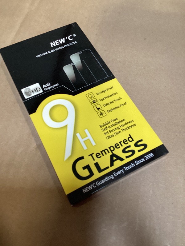 Photo 1 of NEW'C 4 Pack, 2 Pack for iPhone 14 Screen Protector (6.1 inch) + 2 Pack Camera Lens Protector, Sensor Protection,Case Friendly Tempered Glass Film