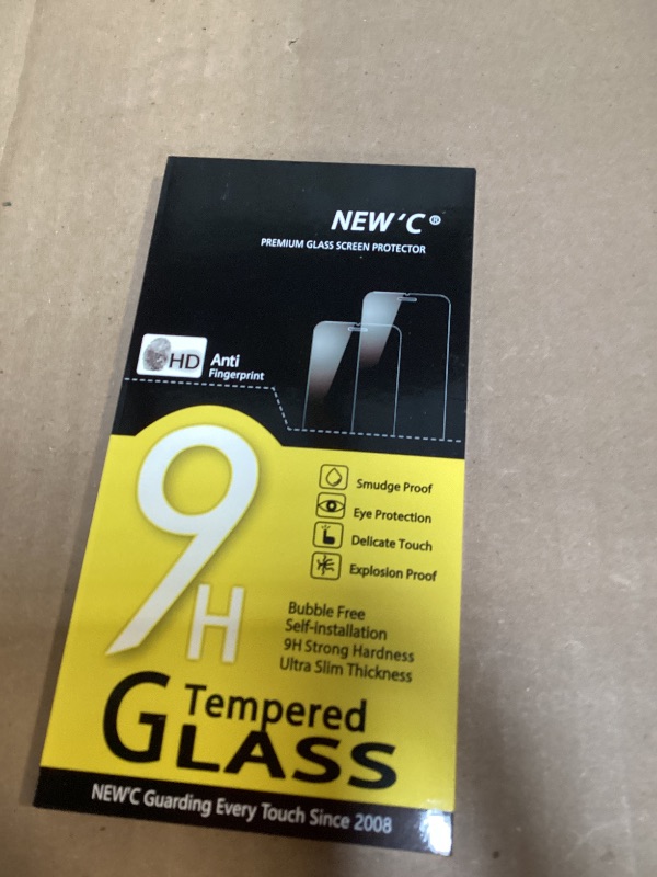 Photo 1 of NEW'C 4 Pack, 2 Pack for iPhone 14 Screen Protector (6.1 inch) + 2 Pack Camera Lens Protector, Sensor Protection,Case Friendly Tempered Glass Film