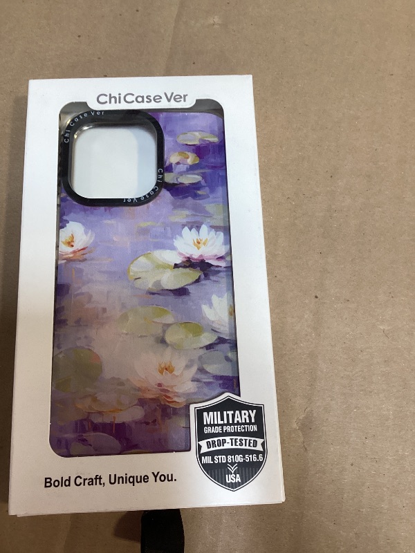 Photo 1 of for iPhone 14 Pro Max Case,Impressionist Water Lily Floral Art Scene Design Pattern Blue Purple Aesthetics Style?Military-Grade Drop Protection, Artistic Slim & Lightweight for Girls Women