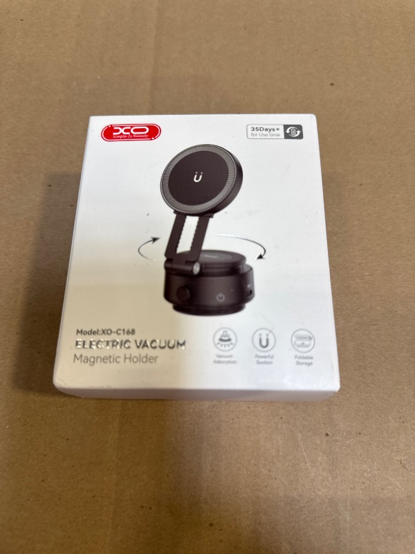 Photo 1 of 360°Rotating Electric Vacuum Magnetic Suction Phone Holder, XO Foldable Car Phone Mount,Strong Magnetic Car Phone Holder for iPhone16/15/14/13/12 Series,for Any Smooth Surfaces (Not Charging Phone)