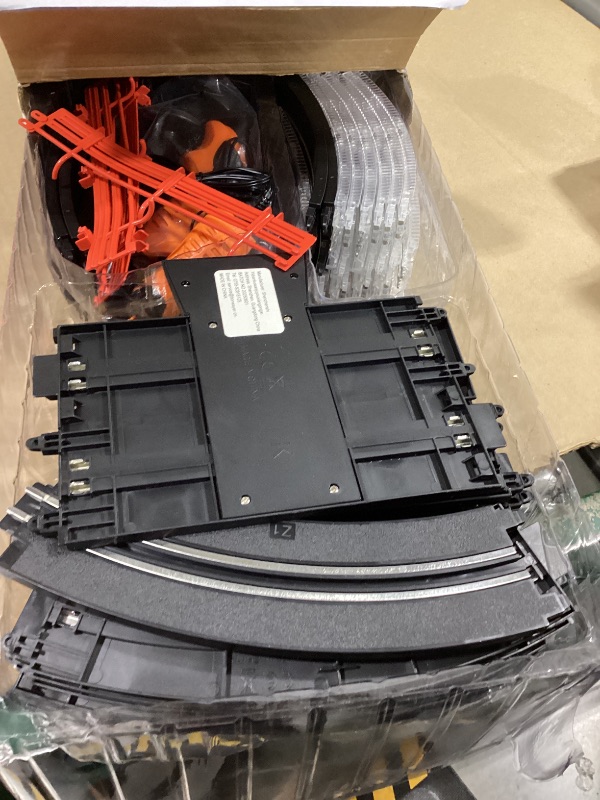 Photo 1 of 2-in-1 Slot Car Race Track Set with 4 High-Speed Cars, Electric Track, Dual Racing Game with 2 Controllers, Circular Overpass Design Featuring Flash Tracks. Toy Gift for Boys Kids Ages 4-6 6-8 8-12