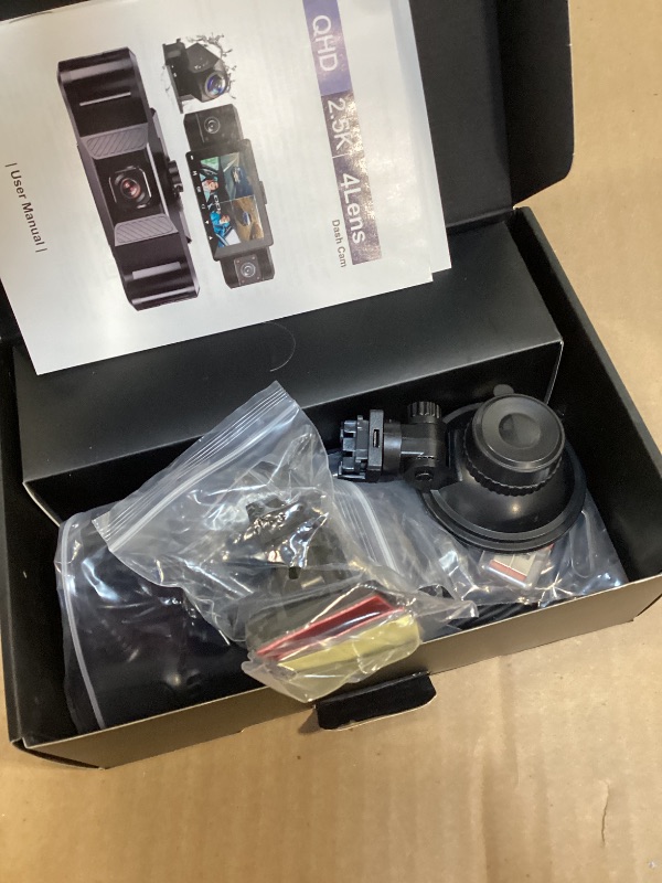 Photo 1 of 4 Channel 2.5K Dash Cam Front Rear Left Right, 170° Wide Angle Car Dash Camera with 5GHz WiFi & App Control, G-Sensor, Super Night Vision, 24H Parking Monitor, Loop Recording, 64GB SD Card Included