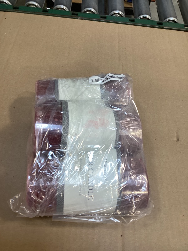 Photo 1 of 3x6 Inch Burgundy Pillar Candles Set of 3 - Hand-Poured Unscented Candles, Long Clean Burning, Dark Red Pillar Candle, Smokeless Dripless Candle for Dinner Table, Wedding, Home, Rustic Decor