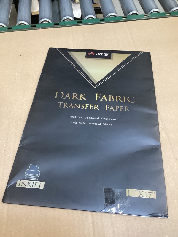 Photo 1 of A-SUB Heat Transfer Paper for Dark Fabric, 11X17 Inch Iron On Transfer Paper for Inkjet Printer 10 Sheets, Make Custom T-Shirts, Totes, Bags