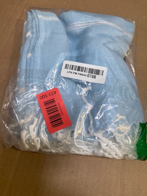 Photo 1 of Aegero Turkish Beach Towel, 36"x71" Quick Dry Sand Free Oversized Bath Pool Swim Towel, Lightweight Travel Turkish Towels Vacation Essentials, Blue