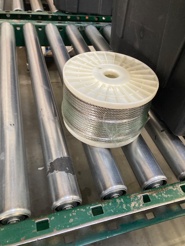 Photo 1 of 300FT 1/8" Stainless Steel Cable, T316 Marine Grade, Stainless Steel Wire Rope 7x7 Strands Construction, 1850lbs Breaking Strength Aircraft Cable for Deck Cable Railing, DIY Balustrades