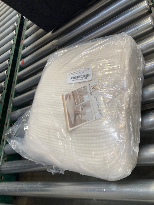 Photo 1 of H.VERSAILTEX Sectional Couch Covers 8 Pieces Stretch Sofa Covers for Sectional Sofa Set Separate L Shaped Couch Cover for Both Left/Right Couch (Seat and Back: 1 Chaise + 3 Sofa, Ivory)