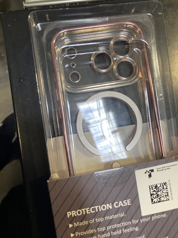 Photo 1 of Magnetic for iPhone 17 Pro Case with Glitter Integrated Lens Protection, [Glossy Bumper & Shiny Magnetic Ring] [Compatible with Magsafe] Cute Women Girly Protective Phone Case for iPhone 17 Pro Pink