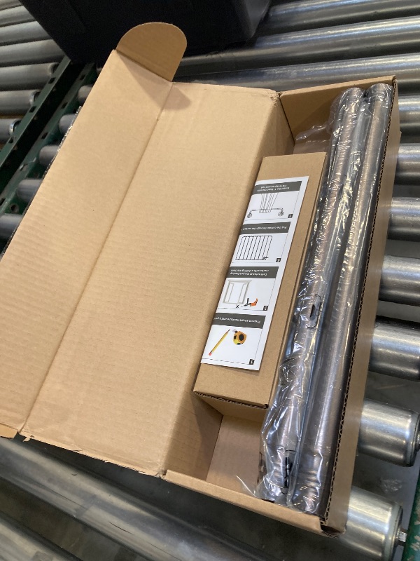 Photo 1 of WORLD RODS Industrial Curtain Rods for Windows 18 to 88 Inches Adjustable Length, 1 Inch Diameter, with Aluminium Finials (Antique Red Bronze, 18” to 88”)