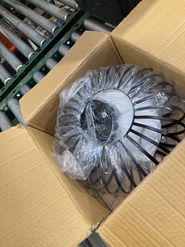 Photo 1 of IHENGYANLT Farmhouse Black Semi Flush Mount Ceiling Light Fixture, Metal Cage Hallway Light fixtures Ceiling Mount, Industrial Close to Ceiling Lights for Kitchen, Dining Room, Porch, Bedroom