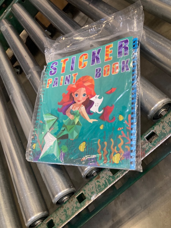 Photo 1 of homicozy 4PCS Sticker Paint Books for Kids Ages 4-10,Unicorn Mermaid Animals Designs Paint by Stickers,Sticker by Numbers,Party Birthday Gifts for Girls 4-10,Create 40 Pictures One Stickers at A Time