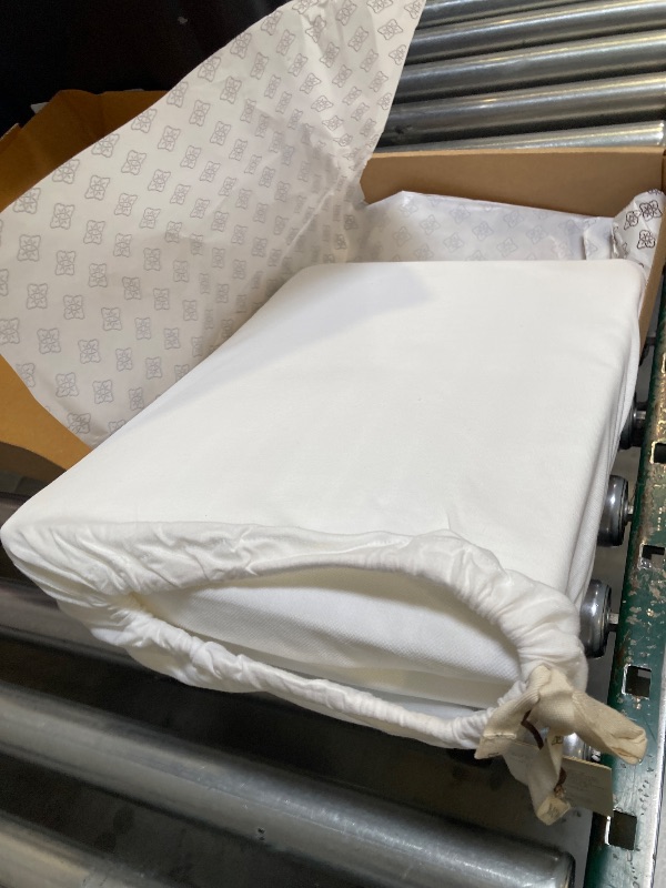 Photo 1 of Bioweaves Organic Waterproof Mattress Protector – GOTS Certified Organic Cotton Twin Mattress Cover with Breathable Piqué Weave top Layer – 20 Inch Deep Pocket, White