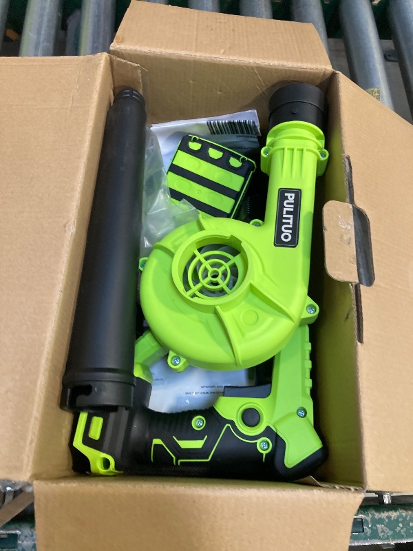 Photo 1 of Leaf Blower Cordless with Battery and Charger, 20V Electric Cordless Blower 120MPH Small Leaf Blower, Lightweight Battery Blower Yard Tools Grass Blowers for Lawn Care Patio Backyard Leaves and Dust