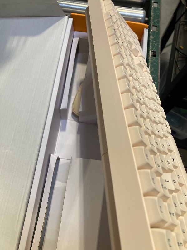 Photo 1 of darkFlash Wireless Mechanical Keyboard and Mouse for Office, 106 Keys Full-Size Keyboard and Mouse Combo, Linear Red Switches for Windows/Mac Computer Office Desktop Laptop(GK104) (Milk Tea)