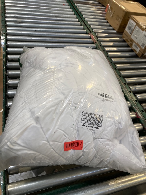 Photo 1 of Paxrac Classic Pure White Comforter Queen Size, 3 Pieces Boho Comforter Set, Lightweight Solid Bedding Set, All Seasons Soft Breathable Queen Comforter Set (90x90In Comforter & 2 Pillowcases)